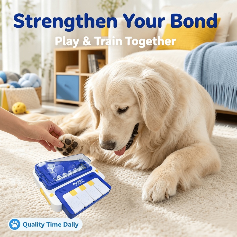 Dog Puzzle Feeder Toy - Brinquedo interativo para cães com piano