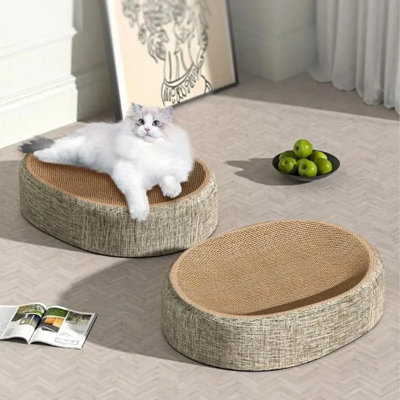 Arranhador oval para gatos, co - Pet Beds avaliação e preço